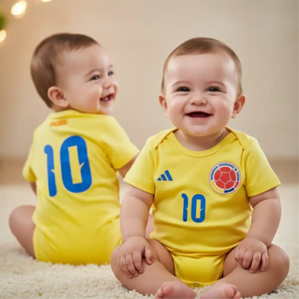 Body Selección Colombia para Bebé - 100% Algodón Tricolor