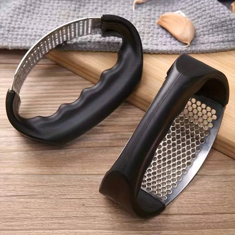 Triturador de Ajo Ergonómico de Acero Inoxidable