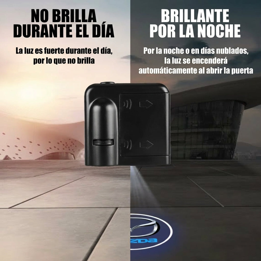 Proyector LED Inalámbrico de Bienvenida para Puertas de Carro (Marcas Universales) 🚗✨