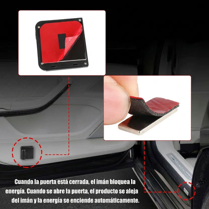Proyector LED Inalámbrico de Bienvenida para Puertas de Carro (Marcas Universales) 🚗✨