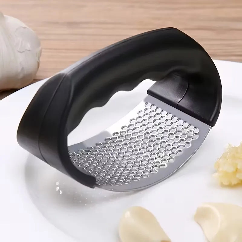 Triturador de Ajo Ergonómico de Acero Inoxidable